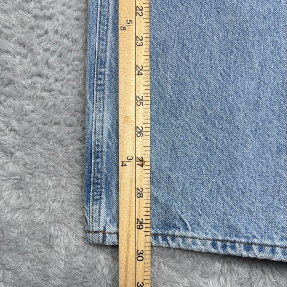 AGOLDE Los Angeles V Waist Baggy Jeans Light Wash Denim Button Fly Size 28 - Picture 9 of 11